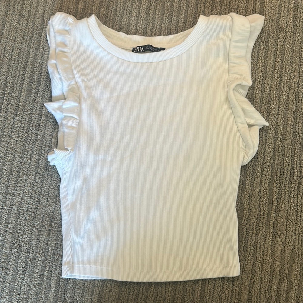 Zara white sleeveless top